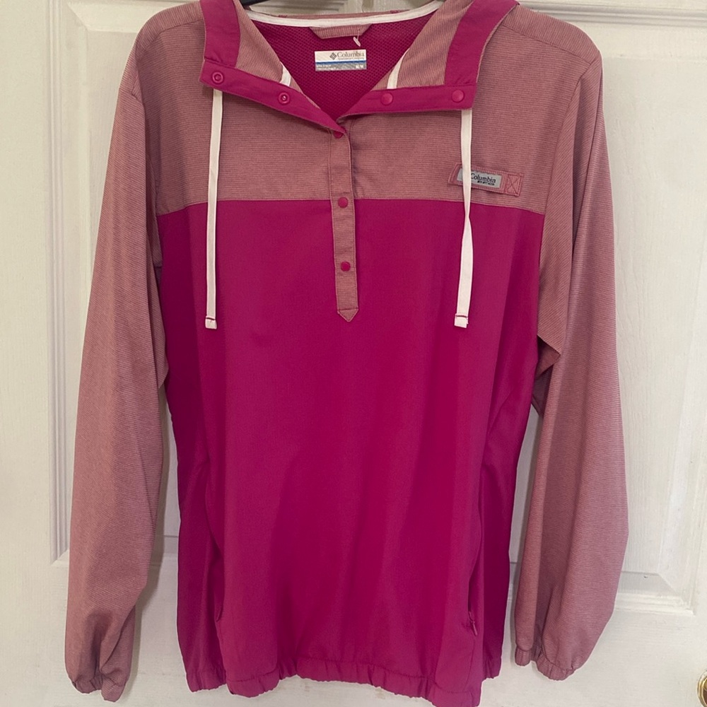 Columbia Two-Tone Pink Pullover Jacket